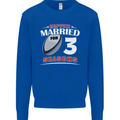 3 Year Wedding Anniversary 3rd Rugby Mens Sweatshirt Jumper Royal Blue