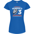 3 Year Wedding Anniversary 3rd Rugby Womens Petite Cut T-Shirt Royal Blue