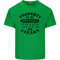 3rd Wedding Anniversary 3 Year Funny Wife Mens Cotton T-Shirt Tee Top Irish Green