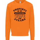 3rd Wedding Anniversary 3 Year Funny Wife Mens Sweatshirt Jumper Orange