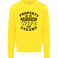 3rd Wedding Anniversary 3 Year Funny Wife Mens Sweatshirt Jumper Yellow