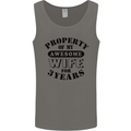 3rd Wedding Anniversary 3 Year Funny Wife Mens Vest Tank Top Charcoal