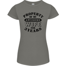 3rd Wedding Anniversary 3 Year Funny Wife Womens Petite Cut T-Shirt Charcoal