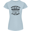 3rd Wedding Anniversary 3 Year Funny Wife Womens Petite Cut T-Shirt Light Blue