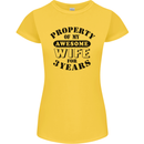 3rd Wedding Anniversary 3 Year Funny Wife Womens Petite Cut T-Shirt Yellow