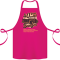 40 Year Old Banger Birthday 40th Year Old Cotton Apron 100% Organic Pink