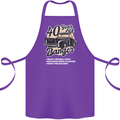 40 Year Old Banger Birthday 40th Year Old Cotton Apron 100% Organic Purple
