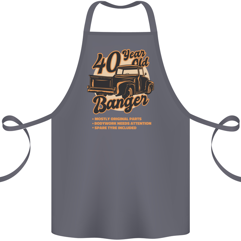 40 Year Old Banger Birthday 40th Year Old Cotton Apron 100% Organic Steel