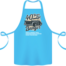 40 Year Old Banger Birthday 40th Year Old Cotton Apron 100% Organic Turquoise