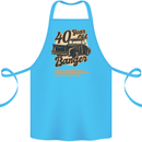 40 Year Old Banger Birthday 40th Year Old Cotton Apron 100% Organic Turquoise