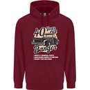 40 Year Old Banger Birthday 40th Year Old Mens 80% Cotton Hoodie Maroon