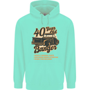 40 Year Old Banger Birthday 40th Year Old Mens 80% Cotton Hoodie Peppermint