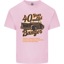 40 Year Old Banger Birthday 40th Year Old Mens Cotton T-Shirt Tee Top Light Pink