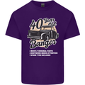 40 Year Old Banger Birthday 40th Year Old Mens Cotton T-Shirt Tee Top Purple
