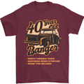40 Year Old Banger Birthday 40th Year Old Mens T-Shirt 100% Cotton Maroon