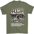 40 Year Old Banger Birthday 40th Year Old Mens T-Shirt 100% Cotton Military Green