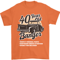 40 Year Old Banger Birthday 40th Year Old Mens T-Shirt 100% Cotton Orange