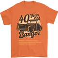 40 Year Old Banger Birthday 40th Year Old Mens T-Shirt 100% Cotton Orange