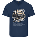 40 Year Old Banger Birthday 40th Year Old Mens V-Neck Cotton T-Shirt Navy Blue