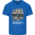 40 Year Old Banger Birthday 40th Year Old Mens V-Neck Cotton T-Shirt Royal Blue