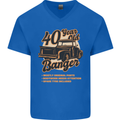 40 Year Old Banger Birthday 40th Year Old Mens V-Neck Cotton T-Shirt Royal Blue