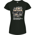 40 Year Old Banger Birthday 40th Year Old Womens Petite Cut T-Shirt Black