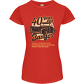 40 Year Old Banger Birthday 40th Year Old Womens Petite Cut T-Shirt Red