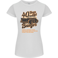 40 Year Old Banger Birthday 40th Year Old Womens Petite Cut T-Shirt White