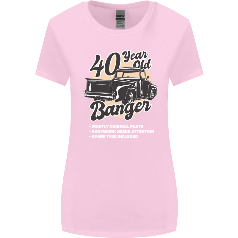 40 Year Old Banger Birthday 40th Year Old Womens Wider Cut T-Shirt Light Pink