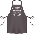 40 Year Wedding Anniversary 40th Funny Wife Cotton Apron 100% Organic Dark Grey