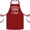 40 Year Wedding Anniversary 40th Funny Wife Cotton Apron 100% Organic Maroon