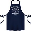 40 Year Wedding Anniversary 40th Funny Wife Cotton Apron 100% Organic Navy Blue