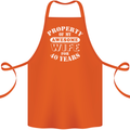 40 Year Wedding Anniversary 40th Funny Wife Cotton Apron 100% Organic Orange