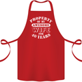 40 Year Wedding Anniversary 40th Funny Wife Cotton Apron 100% Organic Red