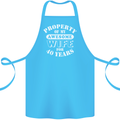 40 Year Wedding Anniversary 40th Funny Wife Cotton Apron 100% Organic Turquoise