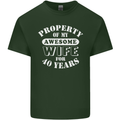 40 Year Wedding Anniversary 40th Funny Wife Mens Cotton T-Shirt Tee Top Forest Green