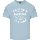 40 Year Wedding Anniversary 40th Funny Wife Mens Cotton T-Shirt Tee Top Light Blue