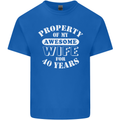 40 Year Wedding Anniversary 40th Funny Wife Mens Cotton T-Shirt Tee Top Royal Blue