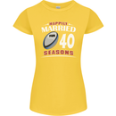 40 Year Wedding Anniversary 40th Rugby Womens Petite Cut T-Shirt Yellow
