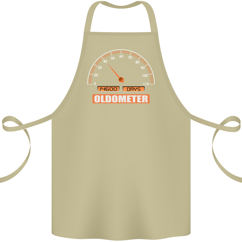 40th Birthday 40 Year Old Ageometer Funny Cotton Apron 100% Organic Khaki