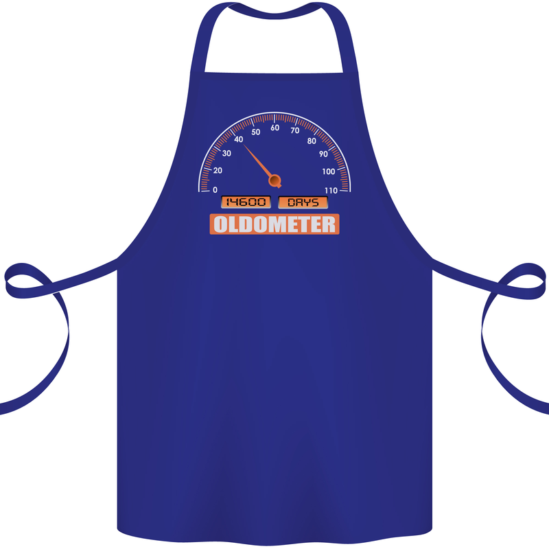 40th Birthday 40 Year Old Ageometer Funny Cotton Apron 100% Organic Royal Blue