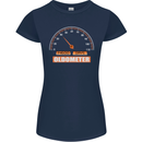 40th Birthday 40 Year Old Ageometer Funny Womens Petite Cut T-Shirt Navy Blue