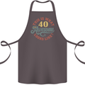 40th Birthday 40 Year Old Awesome Looks Like Cotton Apron 100% Organic Dark Grey