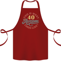 40th Birthday 40 Year Old Awesome Looks Like Cotton Apron 100% Organic Maroon