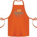 40th Birthday 40 Year Old Awesome Looks Like Cotton Apron 100% Organic Orange