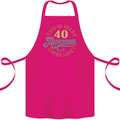40th Birthday 40 Year Old Awesome Looks Like Cotton Apron 100% Organic Pink