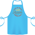40th Birthday 40 Year Old Awesome Looks Like Cotton Apron 100% Organic Turquoise