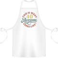 40th Birthday 40 Year Old Awesome Looks Like Cotton Apron 100% Organic White