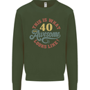 40th Birthday 40 Year Old Awesome Looks Like Mens Sweatshirt Jumper Forest Green