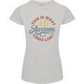 40th Birthday 40 Year Old Awesome Looks Like Womens Petite Cut T-Shirt Sports Grey